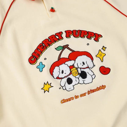 大人可愛い刺?ロゴワンちゃんスウェット全2色E  -4595