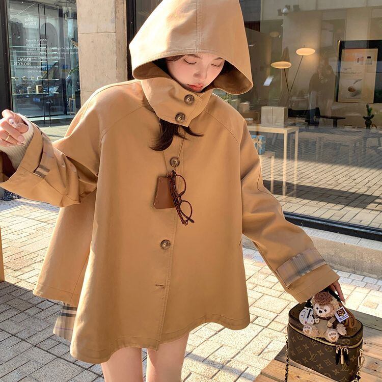 絶対欲しい おしゃれ度高め 上品 切り替え オーバーコート+スカートセットE-9518