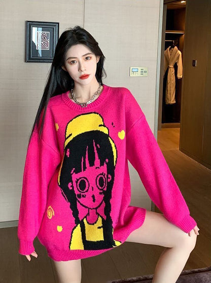 主役級の存在感！高見えデザイン  スタイルアップ ニットトップスE-9954