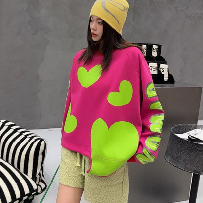 個性派 キュート  柔らかくて優しい印象  カジュアル   4色 スウェット  E-12206