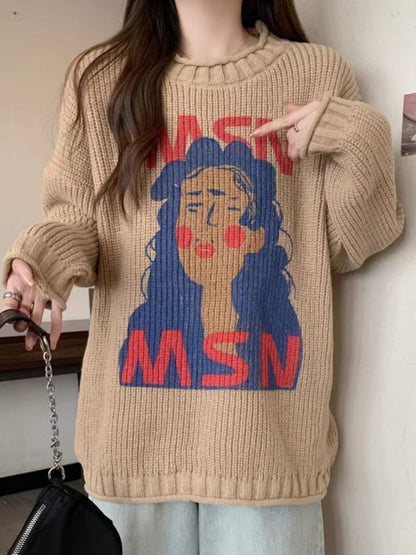 大活躍 高見えデザイン スタイルアップ効果抜群 4色選択 ニットトップスE-9827