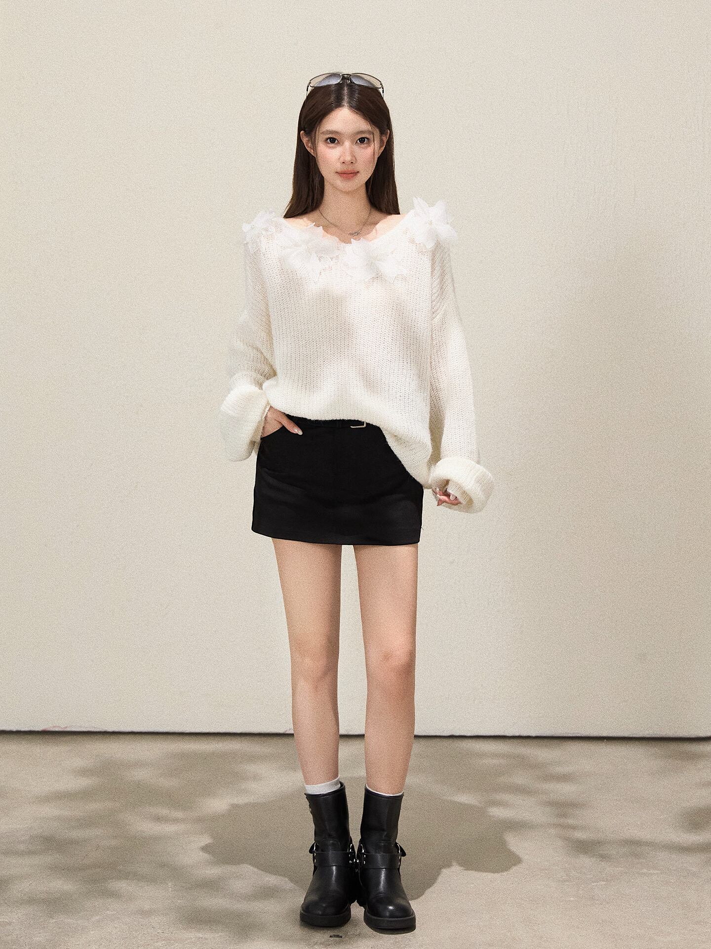 早い者勝ち 絶対欲しい 個性的なデザイン トレンドアイテム 2色選択 ニットセーター E-12191