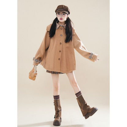 美人度アップ おしゃれ度高め 気質 ウールコート E-10128