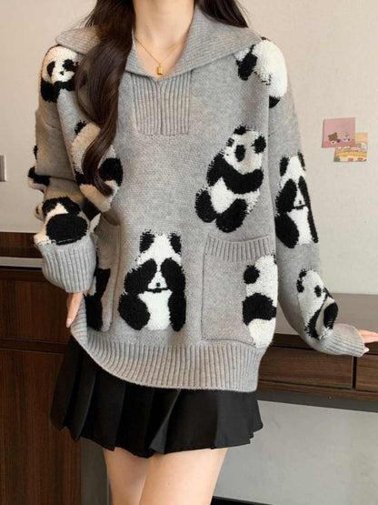 都市ファッショ デザイン オシャレ 海外トレンド 柔らかくて優しい印象 ニットトップスE-9630