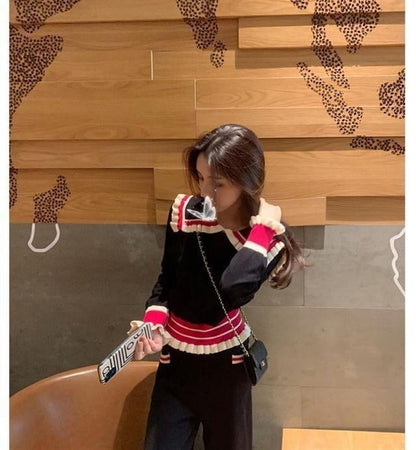 絶対欲しい おしゃれ度高め 好感度UP 着心地良い トップス+パンツセット E-10880