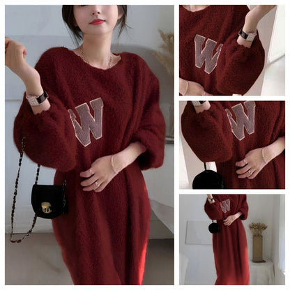 好感度UP 気質アップ 柔らかくて優しい印象 4色選択 ニットスカートE-10026