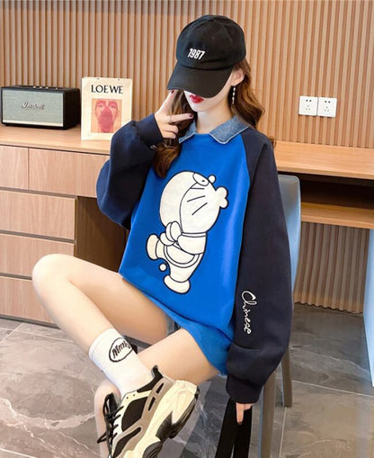 着回し力抜群 レイヤード風 売り切れ必至 切り替え 3色選択 パーカーE-9428