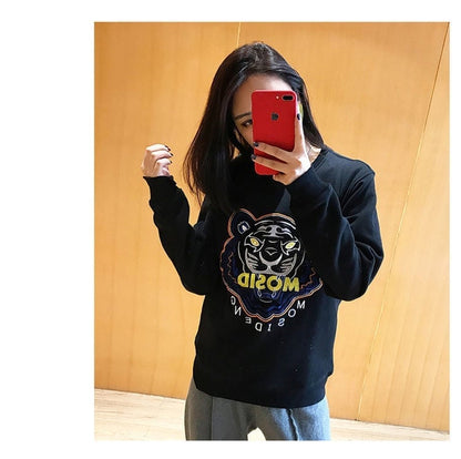 超人気商品トラ柄刺?ロゴスウェットトップス全3色E-4235