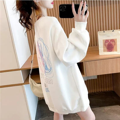 着心地抜群 プリント 女性力を高める スウェット パーカーE-3777