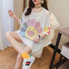 【ランキングNO.5】個性的なデザイン 好感度満載 ラウンドネック プリント Tシャツ カットソー＜ins-2845＞