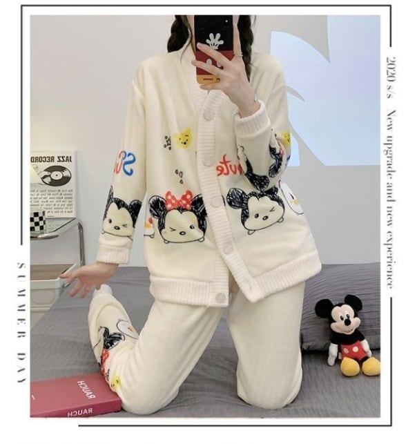 見逃し厳禁 パジャマ レディース秋冬ルームウェア トップス+パンツセットE-5730