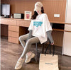 絶対流行 カジュアル アバンギャルド レイヤード風 プリント全3色 TシャツE-9587