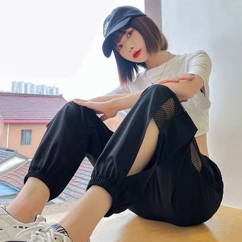 絶対欲しい ファッション カジュアル 速乾 メッシュ 涼しい 極薄 スポーツパンツE-6704