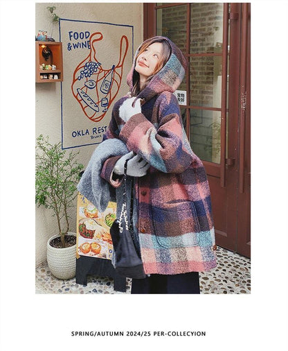 柔らかくて優しい印象 ラムフリース カジュアル コート ボアジャケットE-10140