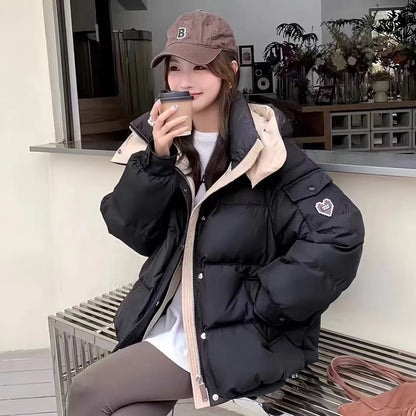 好感度UPファッション 3色選択 スタイルアップ フード付きジッパーコート E-10023