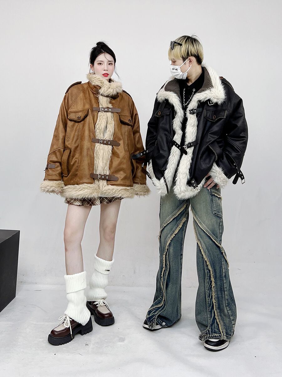 都市ファッショ デザイン オシャレ おしゃれ度高め 切り替え 2色選択 ミドル丈のコットンコート E-10505