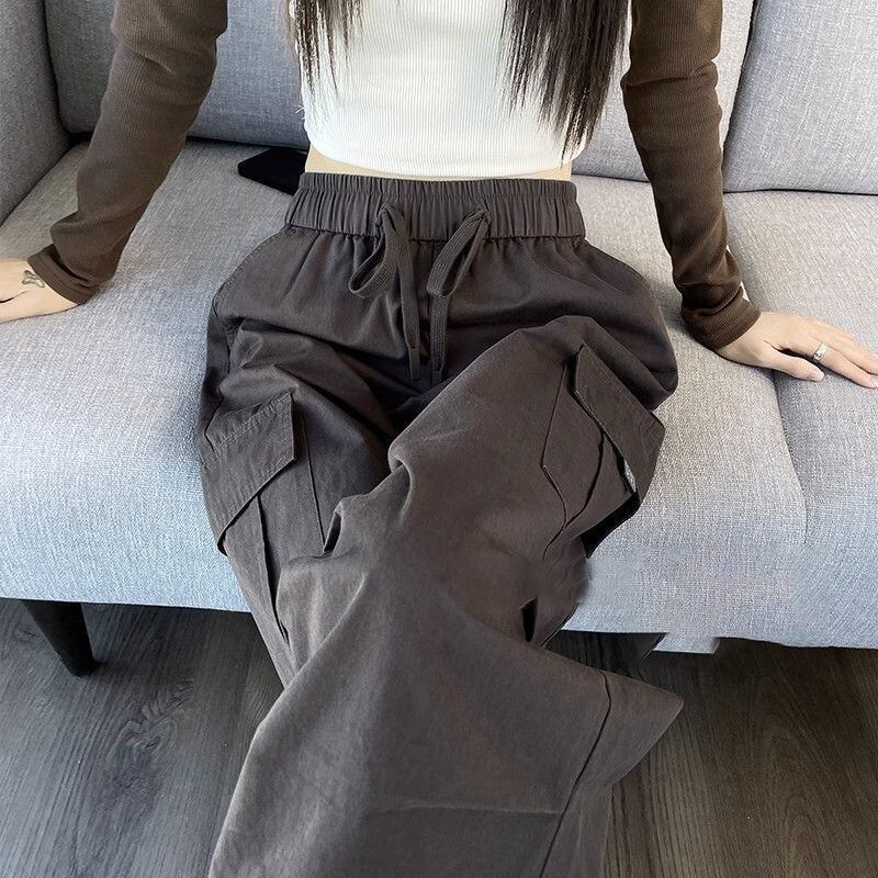 存在感抜群 定番シンプル トレンドアイテム 4色選択 ルーズストレートカジュアルパンツ E-9817