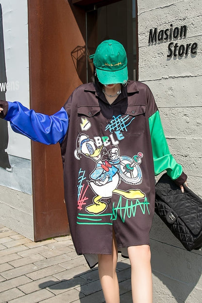 話題沸騰中！！！  アバンギャルドロングスタイル シャツE-5143