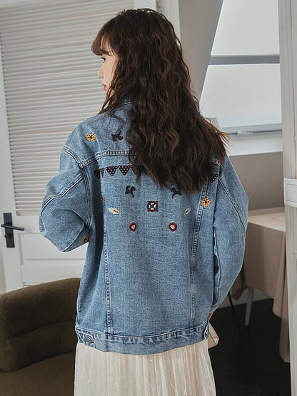 超人気 ファッション スウィート 個性派 デニムジャケット<ins-6543>