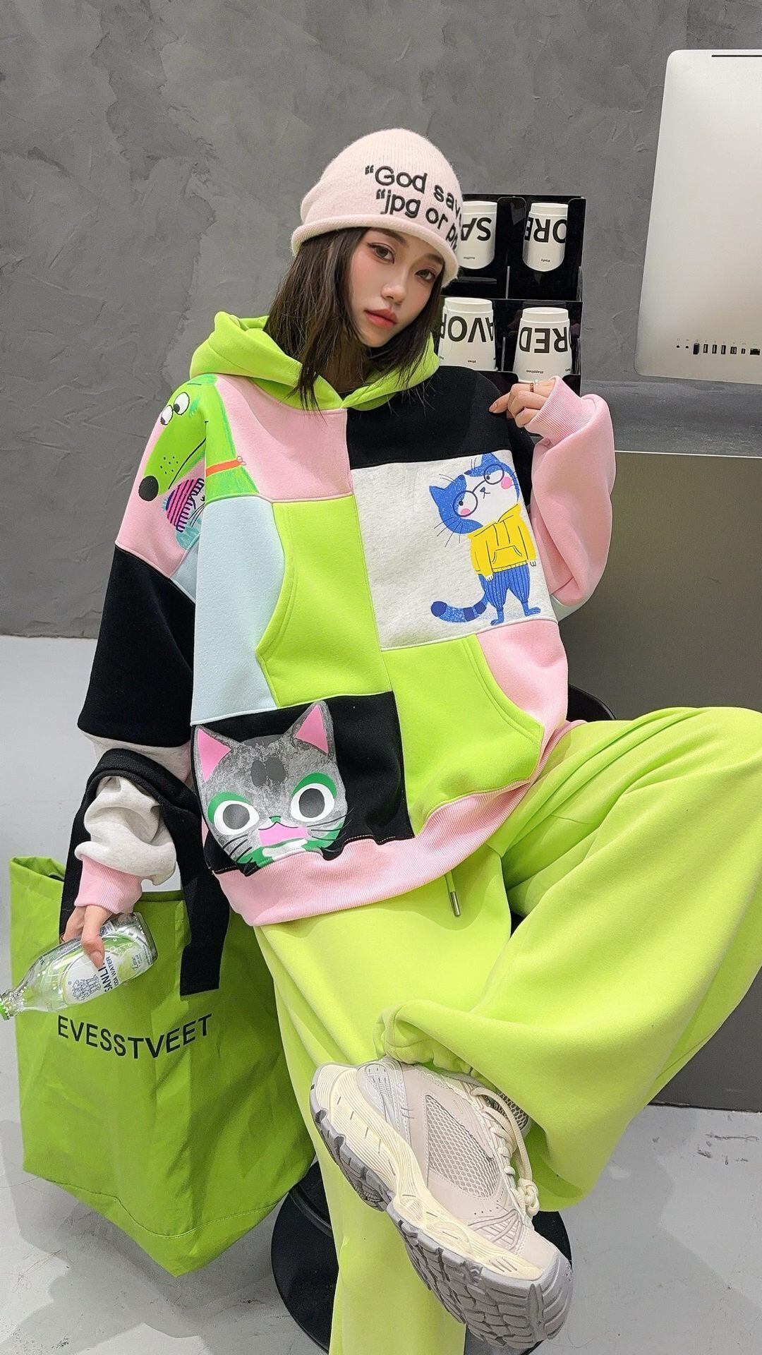 絶対欲しい  アバンギャルド ファッション カジュアル   2色 スウェット E-12212