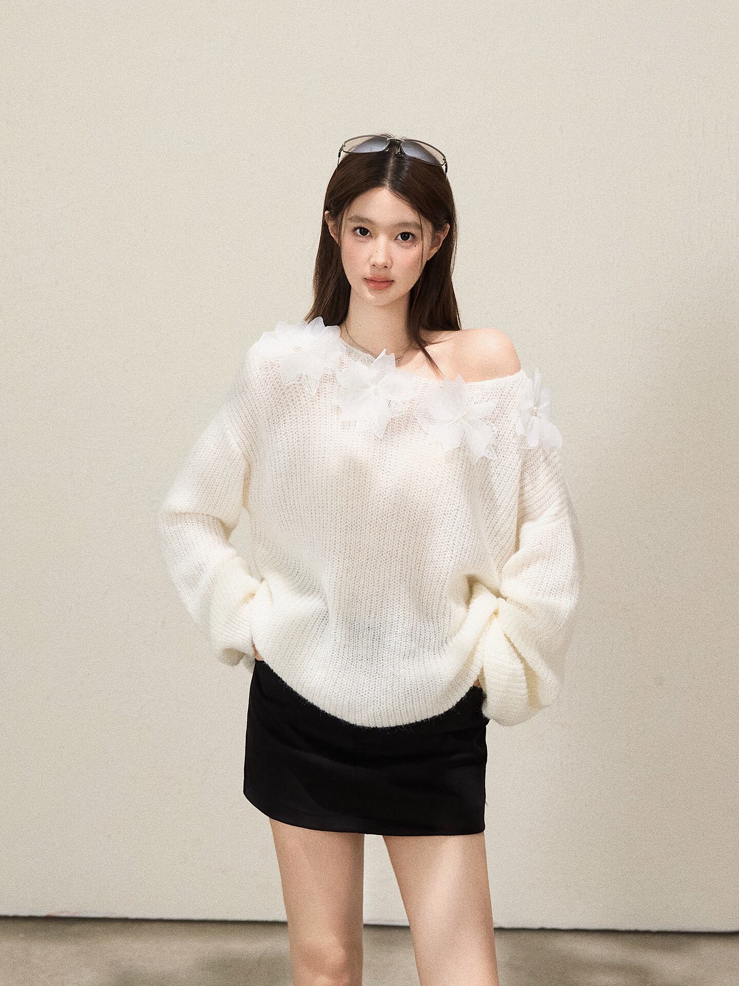 早い者勝ち 絶対欲しい 個性的なデザイン トレンドアイテム 2色選択 ニットセーター E-12191