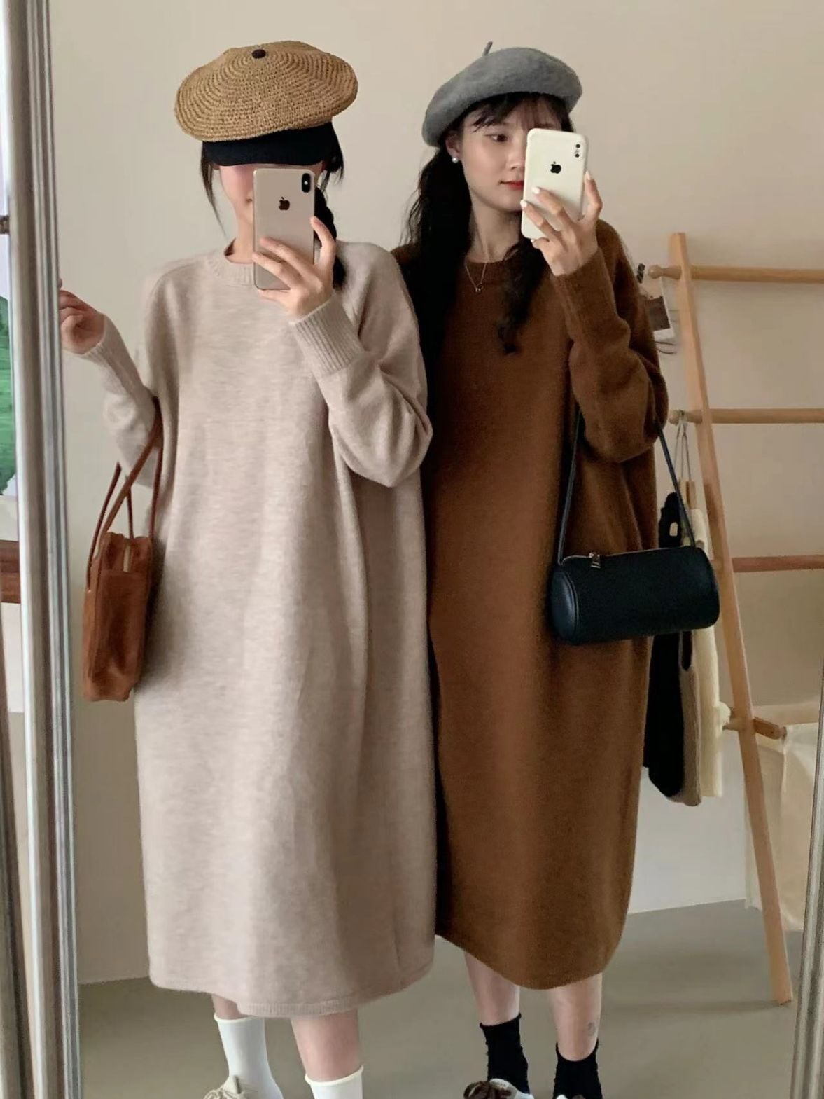 激安セール プラスベルベット ファッション 5色 長袖 ニット セーター E-10382