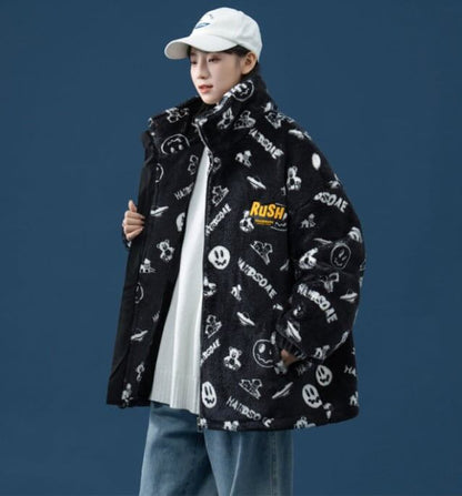 超人気 シンプル 海外トレンド ラムウールコート Etand ネック/フード付き E-5633