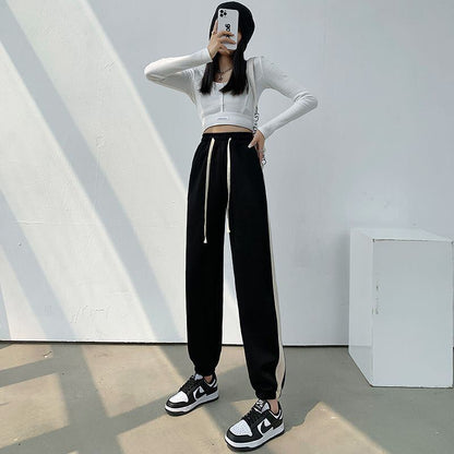 人気上昇中 どんな体型にも適合 定番シンプル 切り替え ジョガーパンツ E-9458