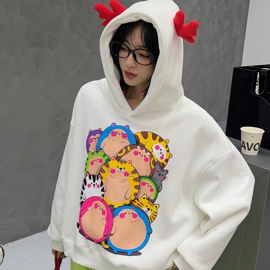 キュート  柔らかくて優しい印象  カジュアル   3色 スウェット  E-12204