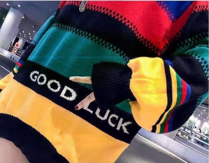 【裏起毛】絶対流行 個性派 海外トレンド セーターE-5717