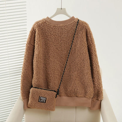 （バッグ付き）絶対流行 保温 スタイルアップ 防風 防寒 カジュアル ショルダーバッグ付き 3色選択 パーカーE-10523