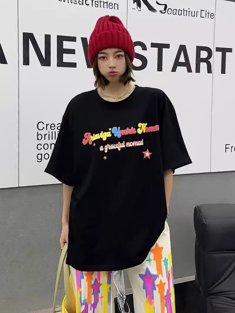 大好評  ファッション 個性派 半袖Tシャツ＜ins-8072＞