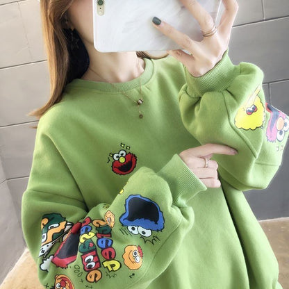 【人気商品再入荷】超人気 キュート ファッション ルーズ 男女兼用 スウェットE-6837