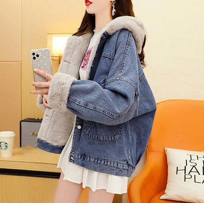 【裏起毛】大活躍 上質 ファッション 裏起毛暖かい デニムジャケットE-5713