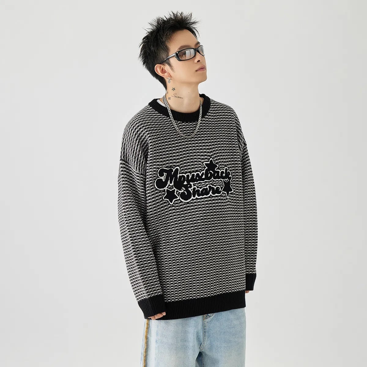 スウィート ファッション感満々 切り替え 3色選択 男女兼用 スウェットE-12539