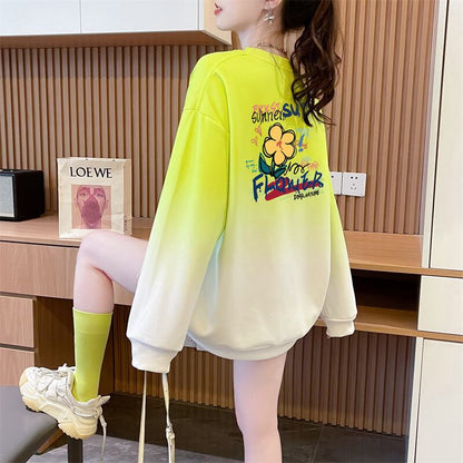 売り切れ必至 着心地良い 大人可愛い グラデーション カジュアル 5色選択 パーカーE-9336