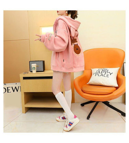 超人気 キュート 快適トップス カジュアル 刺繍 2色選択 フリース コート ボアジャケットE-9807