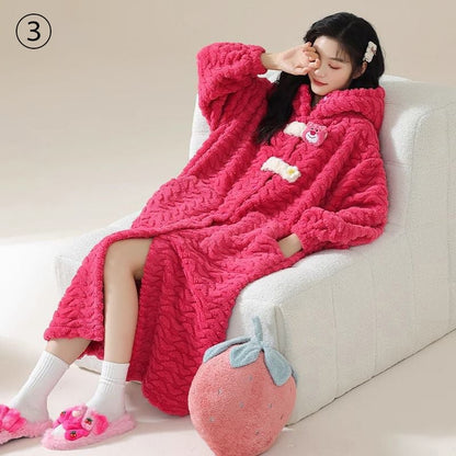 好感度UP コーラルベルベットパジャマ女性冬プラスベルベットと厚みのある スタイルアップ 6種選択 パジャマE-9692