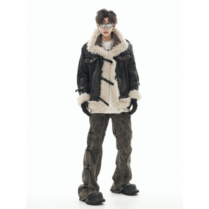 都市ファッショ デザイン オシャレ おしゃれ度高め 切り替え 2色選択 ミドル丈のコットンコート E-10505