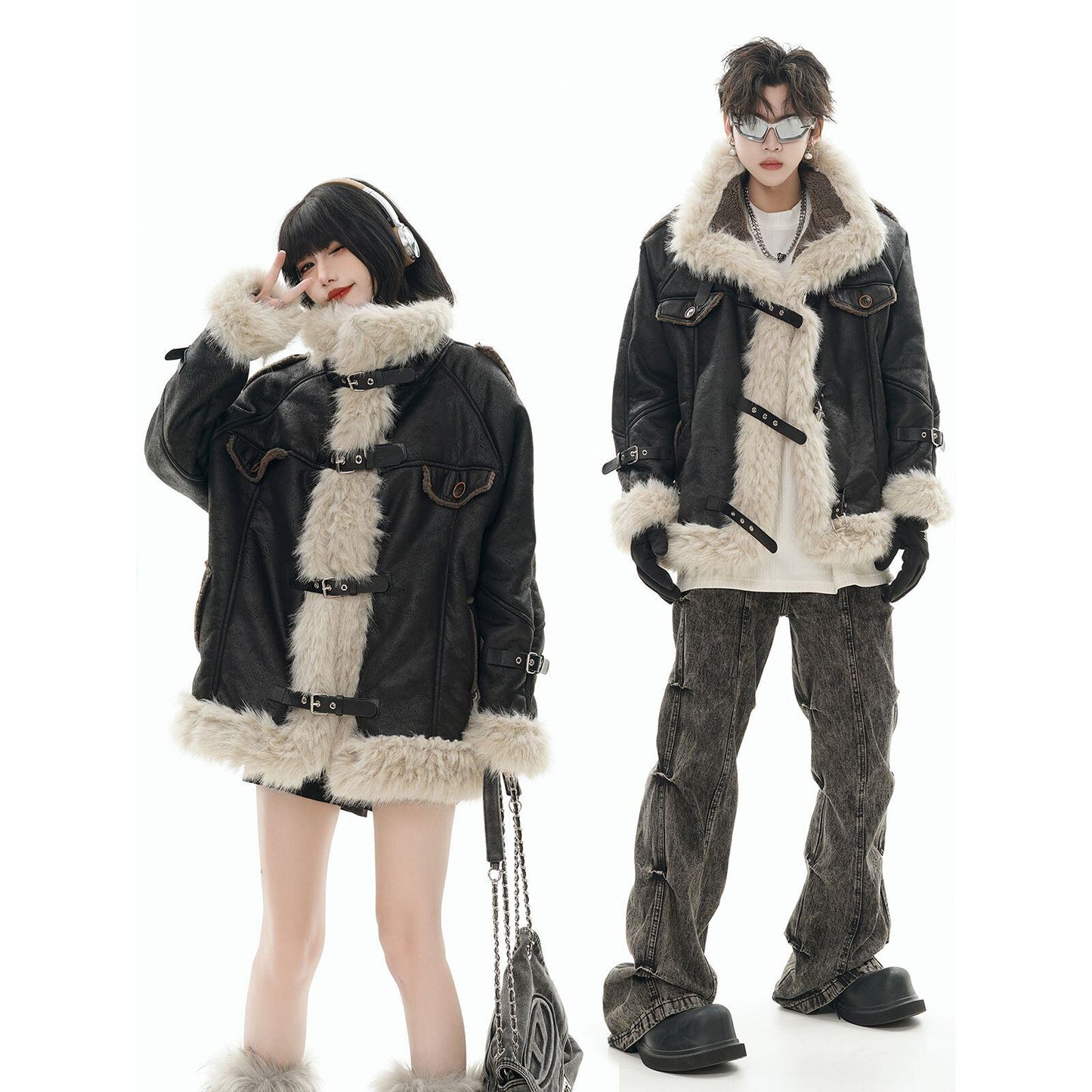 都市ファッショ デザイン オシャレ おしゃれ度高め 切り替え 2色選択 ミドル丈のコットンコート E-10505