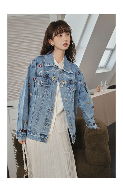 超人気 ファッション スウィート 個性派 デニムジャケット<ins-6543>