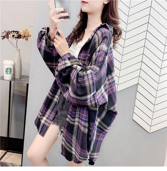 定番シンプル チェック柄 アクティブも綺麗も叶う シャツ E-9235