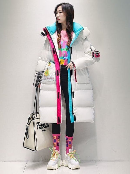 主役級 スタイルアップ ファッション フード付きジッパーコート E-10316