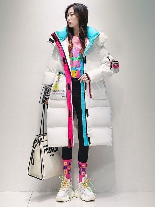 主役級 スタイルアップ ファッション フード付きジッパーコート E-10316