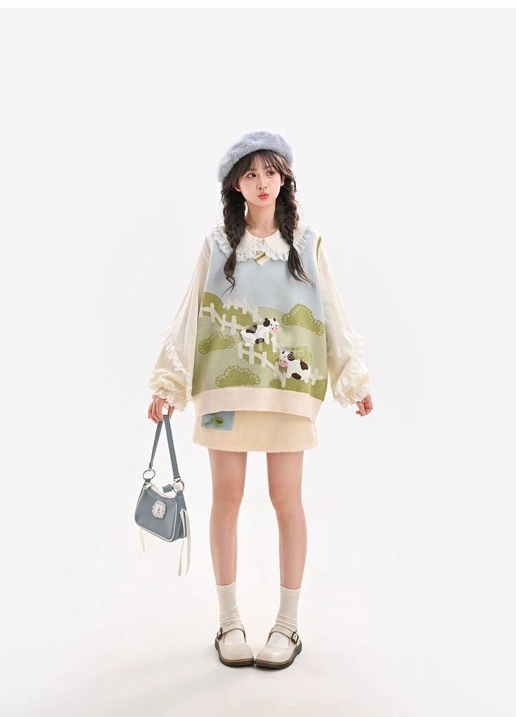 大人可愛い 美感いっぱい 好感度満載 チョッキ シャツE-10830