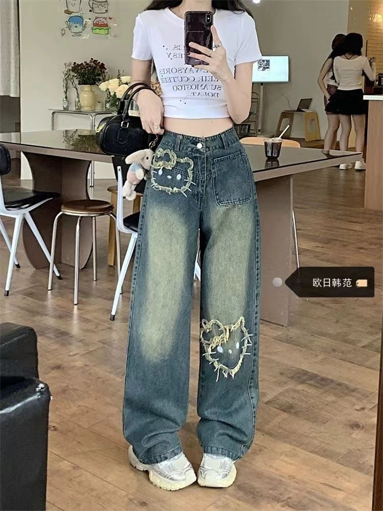 個性的なデザイン 話題沸騰中 着回し力抜群 デニム ワイドパンツE-12331