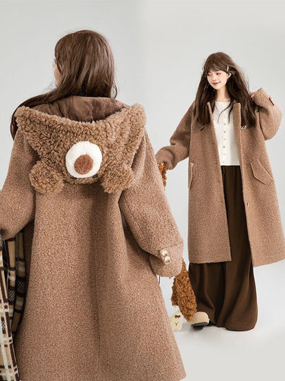 超人気 絶対流行 高級感溢れる 大人可愛い デザイン性抜群 ロングウールコートE-9948