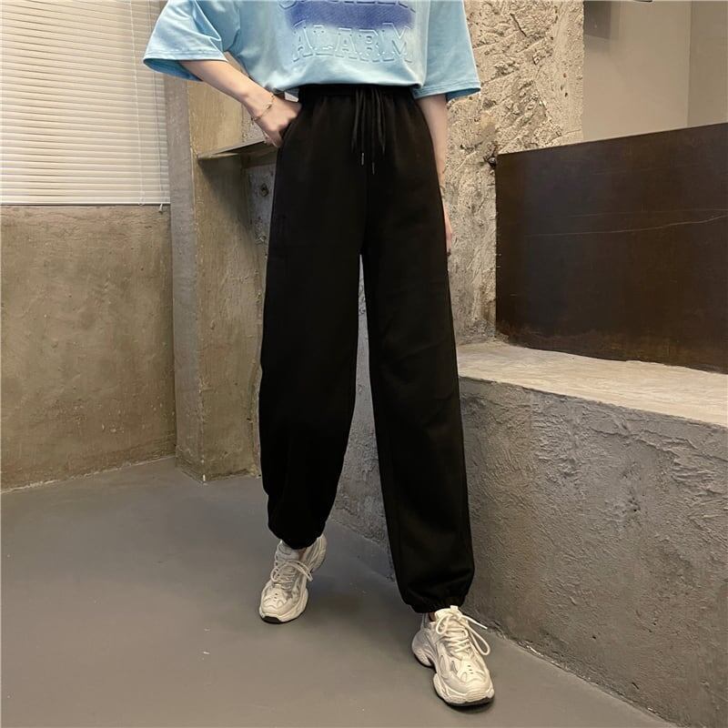 カジュアル 3色選択可 着心地抜群 ハイウエスト パンツ ボトムスE-3799