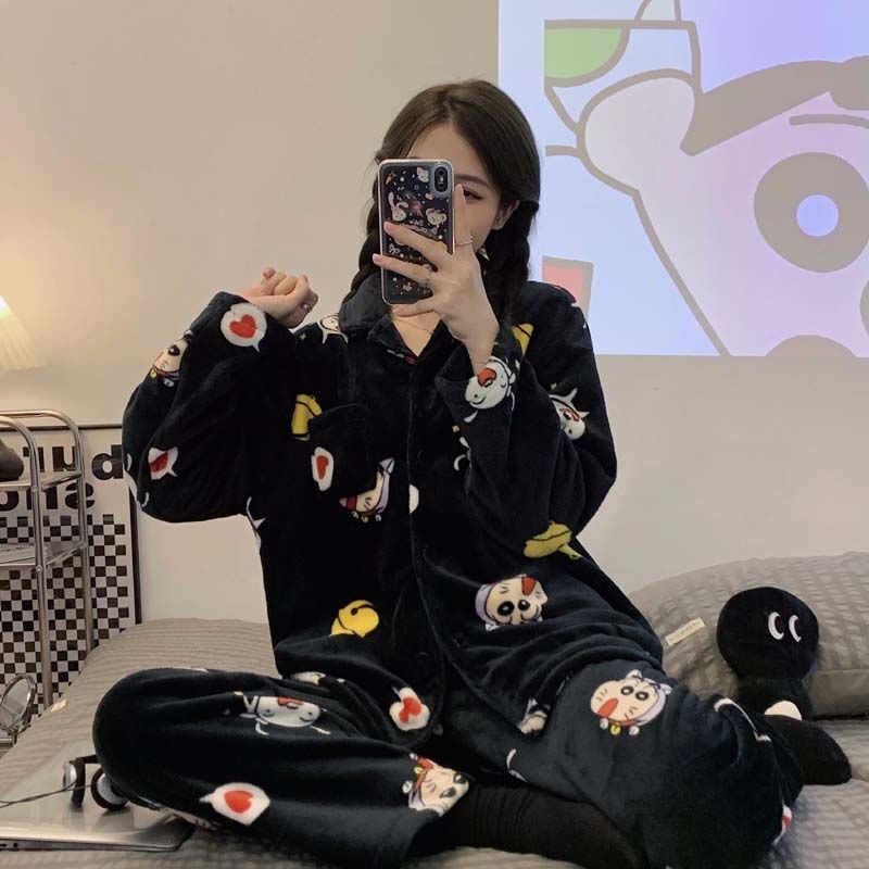 高級感トップス+パンツセット  パジャマ E-6013