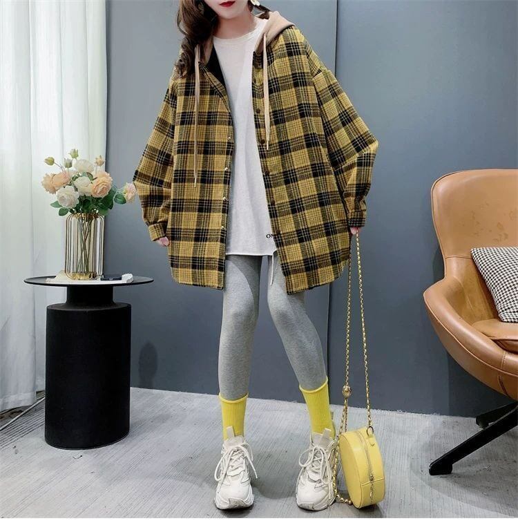 売り切れ必至 カジュアル スタイルアップ効果抜群 チェック柄 2色選択 シャツ E-9711